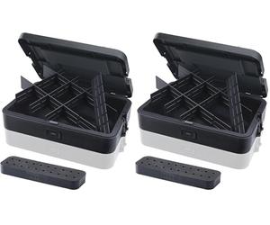 Dremel Black Box Caja de Herramientas con 6 Divisores y Soporte para accesorios, Organizador Personalizable para Accesorios de Multiherramientas, Sistema de Almacenamiento compacto y Apilable