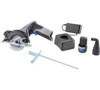 Dremel Blueprint 12V sierra circular compacta sin cable con motor sin escobillas, con guía de línea láser, guía para cortes en bisel, 1x hoja de sierra circular multi-material, guía de corte al hilo