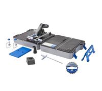 Dremel Blueprint Estación de Sierra Circular Portátil 12V Sin Escobillas con Estación de Trabajo 1x Disco Multimaterial, 1x Guia de Corte, 1x Adaptador de Polvo, 2x Gatos