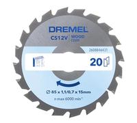 Dremel Blueprint Hoja de Sierra Circular para Madera 85 x 1,1/0,7 x 15mm (CS500)