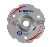 Dremel DSM600 Disco de corte enrasado de carburo, accesorio sierra circular, 20 mm profundidad corte para herramienta DSM20, cortar recto, por inmersión, enrasado pladur, plástico, madera o laminados