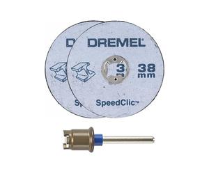 Dremel EZ SpeedClic SC406 Rueda de corte de metal 2-pack, 2 ruedas de corte con 38mm de diámetro de corte para la herramienta rotativa