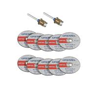 Dremel EZ406-02, EZ - Kit de inicio de bloqueo, diámetro de rueda de 38,1 mm, 5 ruedas de corte reforzadas de fibra de vidrio y mandril EZ402 incluidos, accesorios de disco de corte de herramienta