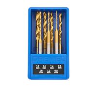 Dremel Juego de 7 Brocas Recubiertas de Titanio con Estuche (0.8-3.2mm), perfora Madera, Plástico, Metales Blandos y Paneles de Yeso, para Multiherramientas Rotativas (628DM)