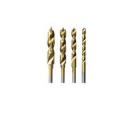 Dremel 636 - Brocas con recubrimiento de titanio, juego de accesorios de 4 brocas para herramienta rotativa (3 mm, 4 mm, 5 mm, 6 mm) para madera, laminado, aglomerado, contrachapado