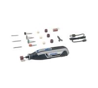 Dremel Lite 7760 - Multiherramienta inalámbrica (Batería 3.6 V, 2.0 Ah, kit con 15 accesorios, cargador USB, velocidad 8000-25000 rpm para tallar, grabar, amolar, limpiar, pulir, afilar y lijar)