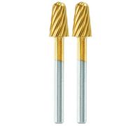 Dremel MAX Broca de tallado de alto rendimiento (117DM) 2 brocas de alto rendimiento con recubrimiento de titanio para tallado y grabado, 6,4 mm, durabilidad máxima de vida