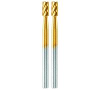 Dremel MAX Broca de tallado de alto rendimiento (194DM) 2 brocas de alto rendimiento con recubrimiento de titanio para tallado y grabado, 3,2 mm, durabilidad máxima de vida