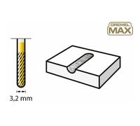 Dremel MAX Broca de tallado de carburo de tungsteno de alto rendimiento (9903DM) Broca de alto rendimiento con recubrimiento de titanio para tallado y grabado, 3,2 mm, durabilidad máxima de vida