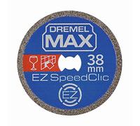 Dremel MAX Disco de corte de alto rendimiento (SC545DM) Disco de corte con recubrimiento de diamante con sistema EZ SpeedClic, 38 mm, durabilidad máxima de vida