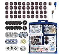 Dremel SC725 Kit de 70 Accesorios Variados - Juego de Accesorios para Herramienta Rotativa para Tallar, Fresar, Amolar, Limpiar, Pulir, Cortar, Lijar y Grabar