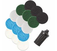 Dremel Versa Mega Kit de Accesorios - 16 Piezas (15 Almohadillas de Limpieza, 1 Cepillo de Esquina, Bolsa de Almacenamiento) - Blanco, Azul - plástico, cerdas de Metal