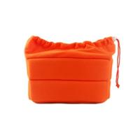 DremFreo Inserto Acolchado para Cámara Organizador Bolso con Divisores Cordón Funda Protectora DSLR/CSC 26×12×17 cm BG508 (Naranja)