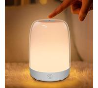 Dremkit Luz nocturna personalizable de 6 colores, luz nocturna con control táctil, recargable por USB, luz cálida regulable para enfermería, habitaciones de bebés y niños (blanco)