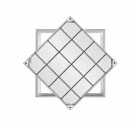 Drenaje cuadrado de acero inoxidable 304, resistente, antienvejecimiento, reforzado con barras de acero, 70 x 70 x 8 cm para un drenaje eficiente