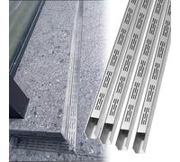 Drenaje de canal de perfil bajo para hormigón al aire libre, mini zanja de drenaje de agua para patio, terraza, canalón de drenaje con cinta adhesiva