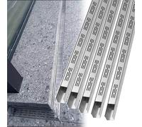 Drenaje de Canal Exterior de Perfil bajo - Mini Drenaje de Zanja para Patio, jardín y terraza con Cinta Adhesiva para una gestión eficiente del Agua.