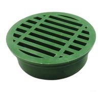 Drenaje de césped verde redondo de 3 pulgadas, filtro de rejilla de drenaje de suelo de ducha de PVC, para balcón, baño, cubierta de rejilla al aire libre