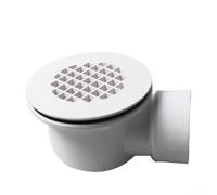 Drenaje de desagüe de ducha para suelo de baño, trampa de 114 mm con construcción de UPVC, diseño que evita el olor, se adapta a aberturas de 82 a 95 mm y tuberías de 40 mm