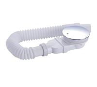 Drenaje de ducha alto, tubo corrugado flexible, diseño antiobstrucción con cesta de basura, drenaje de ducha de perfil bajo, con grado de flexión 90