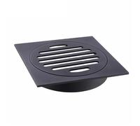 EnxJire Drenaje de Ducha Cuadrado en Acero Inoxidable Desagüe de Ducha Desagüe de Suelo de baño Inserto de azulejo Desagüe de Suelo Cuadrado antiolor(Black)