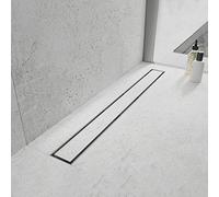 Drenaje de Ducha Lineal de 24 Pulgadas con Inserto de Azulejos, Panel 2 en 1, Drenaje de Ducha de Acero Inoxidable 304 Cepillado, Drenaje Lineal con colador de Pelo y Patas de Ajuste