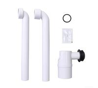 Drenaje de fregadero de 90 grados con sello de agua antiolor para Geberit, trampa ajustable montada en la pared con filtro de pelo, tubo de drenaje PP EPDM resistente al calor (90°)