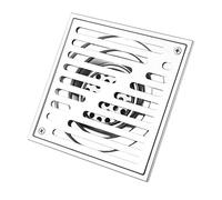 Desagüe de Piso Cuadrado de Acero Inoxidable Anti-Olor Puerta de desagüe de baño Escurridor de Ducha con Gran Calibre (150 * 150 mm)