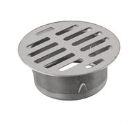 Drenaje de piso, cubierta de drenaje de piso redonda de acero inoxidable para desagües al aire libre extremos de tubo de escape (83 mm)