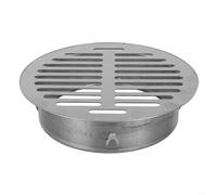 Drenaje de piso, cubierta redonda de acero inoxidable para desagües al aire libre, extremos de tubo de escape (150 mm)