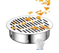 Drenaje de Piso de Acero Inoxidable, 40mm 60mm 75mm 110mm 150mm 200mm Rejilla Desague Terraza, Redonda Exteriores Sumidero, Cubierta de Desagüe del Sótano para Desagües(200mm/7.9in)