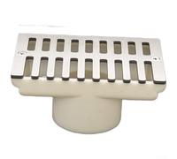 Drenaje de piso de acero inoxidable DN50 con conexión de drenaje horizontal para construcción de la misma capa y diseños de baño de perfil bajo (DN50 grande)