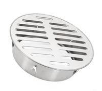 Drenaje de piso de acero inoxidable, rejilla de drenaje de techo para exteriores con diseño antibloqueo, extremo de tubo de escape redondo para inserto de tubo de PVC, cubierta de drenaje de balcón y