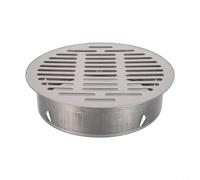 Drenaje de piso de acero inoxidable, rejilla de drenaje de techo para exteriores con diseño antibloqueo, extremo de tubo de escape redondo para inserto de tubo de PVC, cubierta de drenaje de balcón y