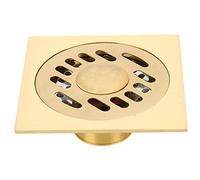 Drenaje de Piso de Cobre, colador Dorado baño y Ducha, colector de Cabello de Gran Calibre, escurridor, Protector de desagües Anti-Olor, tamaño 10x10cm, para hogar