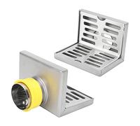 Drenaje de Piso de Esquina, Desagüe de Suelo en Forma de L para Esquinas, Sumidero Ducha de Acero Inoxidable, Resistente al Desgaste y a la Corrosión, para Diámetro de Tubería de Instalación 50 mm