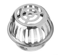 Drenaje de piso de techo de acero inoxidable 304 con filtro antiobstrucción, diseño silencioso y elevado para borde para techos planos, balcones y terrazas (110 mm)