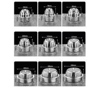 Drenaje de piso de techo de acero inoxidable 304 con filtro antiobstrucción, diseño silencioso y estilo de tarjeta fácil de instalar para techos planos y terrazas, 50-200 mm S (150 mm)