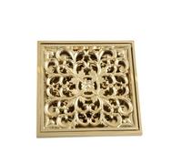 Drenaje de piso latón Color dorado, rejillas residuos cuadradas, desagüe ducha baño, rejilla para Baño Piso Cocina Y Más