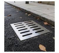 Drenaje de Suelo Acero Inoxidable con Marco, Rejilla Drenaje Cuadrada Tapa Sumidero Resistente y Duradera para Patio Jardín Entrada Vehículos Interior Exterior(40x40x3cm/15.7x15.7x1.2in)