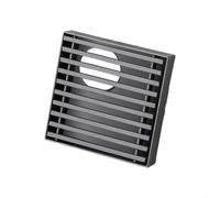 Drenaje de suelo de acero inoxidable de 10 x 10 cm con colador extraíble, resistente a la corrosión de grado 304, trampa de residuos de baño, cocina y jardín para un flujo de agua suave