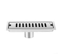Drenaje de suelo rectangular de acero inoxidable 304 con sistema de filtración dual para baño, ducha, diseño liso, antiobstrucciones, trampa para el cabello, resistente a la corrosión, gran capacidad