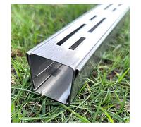 Drenaje de zanja, zanja de drenaje de acero inoxidable, drenaje de canal de perfil bajo para patios, kit de drenaje de suelo impermeable para jardines, drenaje exterior resistente al óxido