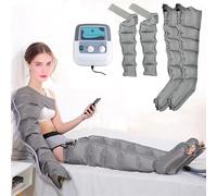 Drenaje Linfatico Masajeador, Máquina de Presoterapia Profesional para Casa 6 Cámaras, Botas De Presoterapia Piernas Completas para El Alivio del Dolor Muscular, Presión Ajustable
