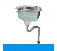 Drenaje para fregadero de cocina, tubo de drenaje de un solo tazón de acero inoxidable, a prueba de olores con tapón de cucaracha integrado GN025C011