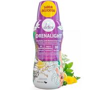 Drenalight Detox con alcachofa y cardo mariano, 600 ml, DietMed | Té verde y guaraná - Diente de león - Cola de caballo - Fibra y colina - 30 días