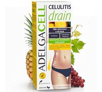 Drenante Líquido con Piña, Vid Roja y Centella Asiática - Apoyo Metabólico y Piel - Fórmula Concentrada Sin Azúcar - Adelgacell Celulitis Drain 600 ml - Dietmed