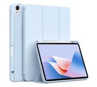 DRENGE Funda compatible con Huawei MatePad 11.5S Cover 2025 de 11.5'', plegable en tres partes, con soporte, parte trasera suave, portalápices, función de encendido/apagado automático.(Ice blue)
