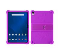 DRENGE Funda compatible con Onn 7" Core Android 16 Tablet modelo 2026, a prueba de golpes, ligera, de silicona suave, protectora ajustable con soporte Para niños(Purple)