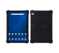 DRENGE Funda compatible con Onn 8.1" Core Android 16 Tablet modelo 2026, a prueba de golpes, ligera, de silicona suave, protectora ajustable con soporte Para niños(Black)